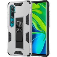Ceponya Xiaomi Mi Note 10 Lite Kılıf Metal Standlı Manyetikli Ultra Kor.