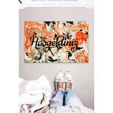 Buket Home Hoşgeldiniz Modern Dekoratif Kapı Önü Paspası