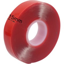 Tekstore Çift Taraflı Bant 15MM x 5 Metre Süper Güçlü Yapışkan