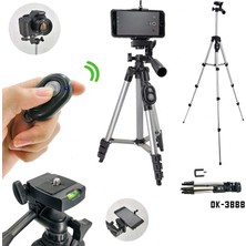 Rays Prof  Bluetooth Kumandalı Telefon ve Kamera Tripod DK-3888-SİYAH