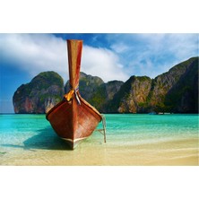 Deniz Kıyısında Gondol Kanvas Tablo