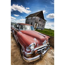 Klasik Araba Kanvas Tablo