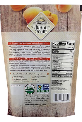 Sunny Fruit Organik Kuru Kayısı - 3 Paket 3*250 gr