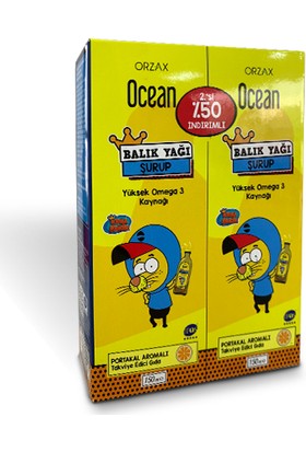 Orzax Ocean Portakal Aromalı Balık Yağı Şurubu 150 ml – 2.’si %50 İndirimli