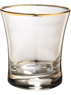 Roya Home Soprano Altın Kesme El Dekor Yaldızlı 6 Adet Desenli Su Bardağı Takımı