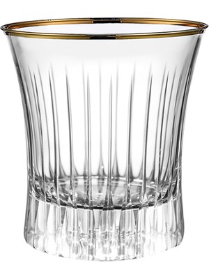 Roya Home Lavita Altın Kesme El Dekor Yaldızlı 6 Adet Desenli Su Bardağı Takımı