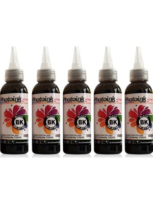 Photoink Süblimasyon-Transfer Baskı 500 gr Mürekkep Siyah