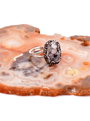 Ay Taşı Yüzük - Ayarlamalı