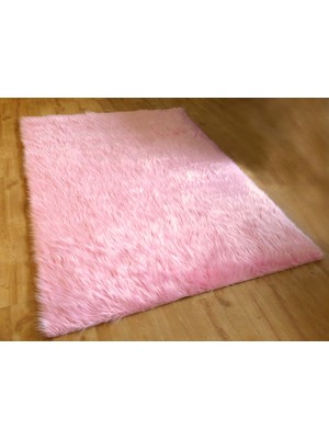 Tappeto Kuzu Kürkü Dekoratif  Post Halı Pembe - 80X150