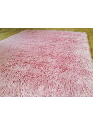 Tappeto Kuzu Kürkü Dekoratif  Post Halı Pembe - 80X150