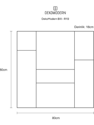 Dekomodern Bix Tres Duvar Rafı