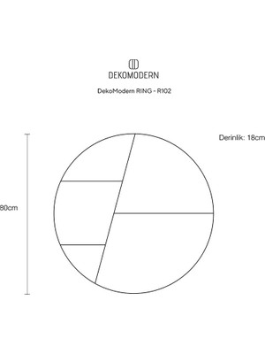 Dekomodern Ring Duo Duvar Rafı