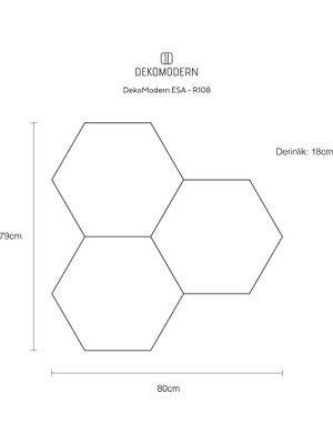 Dekomodern Esa Ocho Duvar Rafı