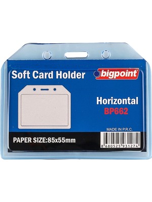 Bigpoint Bp662 Kart Kabı Soft Yatay Seffaf (85X54)
