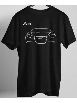 Playbackmoda Tasarım Tuning Audi A6 Silüet Baskılı T-Shirt