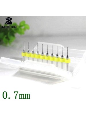 Profi̇sher Tungsten Karbür Uçlu Freze Pcb Mikro/mini Matkap Uç 0,7 mm x 10'lu Set