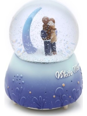 Fbz Home Kış Masalı Kar Küresi Büyük Boy Işıklı Müzikli Kar Üfleyen Cam Küre