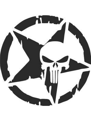 Sticker Atölyesi Punisher Kurukafa Sticker - 13010