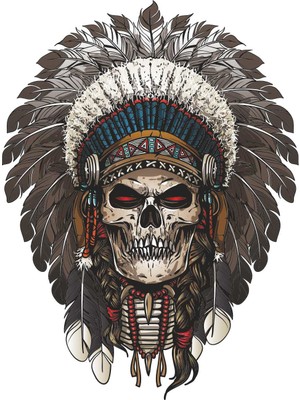 Sticker Atölyesi Kızıldereli Kurukafa Sticker - 13037