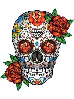 Sticker Atölyesi Old School Kurukafa Sticker  - 13056