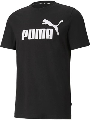 Puma Ess Logo Tee Erkek T-Shirt Black