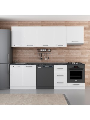 Minar 255 cm Mutfak Dolabı Beyaz 255-B13