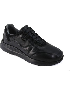 Forelli 47906 Erkek Siyah Deri Spor Ayakkabı
