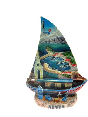 Hd Marketim Hdmarketim Antalya Kemer Temalı Dekoratif Polyester Gemi Biblo 5921