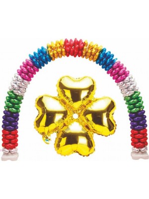 Hayaller Dükkanı Folyo Balon Kalp Çiçek Modeli Altın 13ınc Pk:1