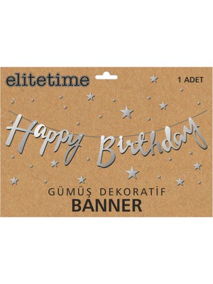 Hayaller Dükkanı Flama Happy Brıthday Metalize Gümüş Pk:1