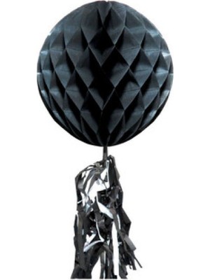 Hayaller Dükkanı Süs Petek Modeli Püsküllü 25X85 cm Siyah Pk:1