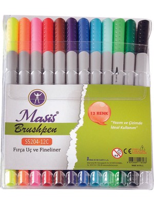 Bic Kalem Tipi Fosforlu Kalem Pastel Renk 6'lı + Masis Çift Uçlu Kalem 12'li