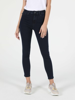 Colins 760 DIANA Yüksek Bel Dar Paça Super Slim Fit Mavi Kadın Jean Pantolon