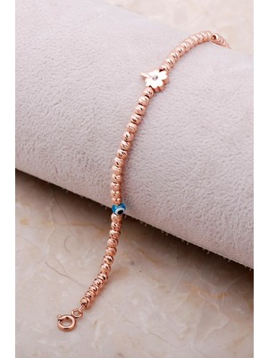 Sümer Telkari Yonca Dorika Rose 925 Ayar Gümüş Bileklik 3482