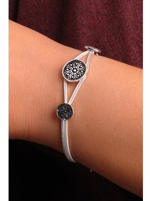 Sümer Telkari Midyat Hasırı Gümüş Tasarım Bileklik