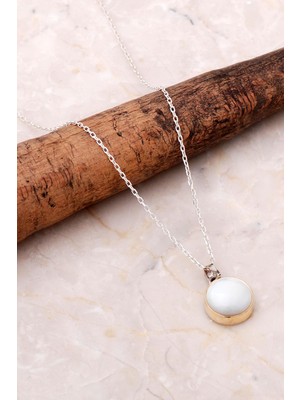 Sümer Telkari Sedef Elişi Trend Gümüş Kolye 6933