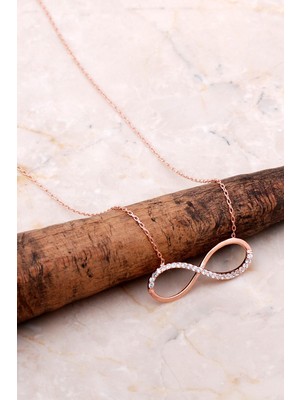 Sümer Telkari Sonsuzluk Rose Gümüş Kolye 6967