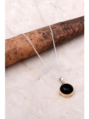 Sümer Telkari Onix Elişi Trend Gümüş Kolye 6935