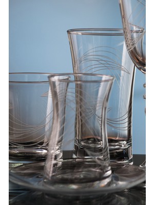 Roya Home Ebrar Sade 6 Kişilik 12 Parça Çay Bardak Seti