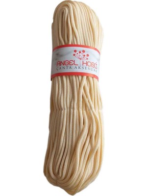 Angel Çanta Akssesuar Polyester Rulo Makrome Krem Renk 5mm