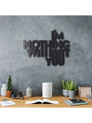 Bysbox Nothing Without U  Dekoratif Metal Duvar Tablosu