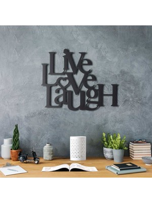 Bysbox Live Love Laugh  Dekoratif Metal Duvar Tablosu