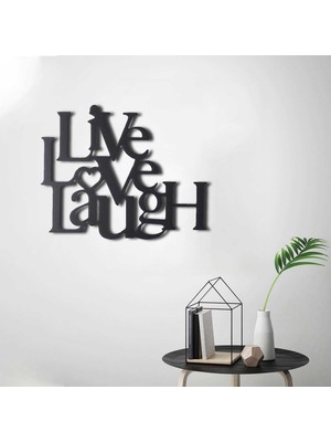 Bysbox Live Love Laugh  Dekoratif Metal Duvar Tablosu