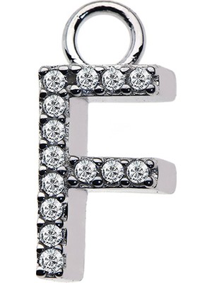 Diversity Jewelry Kadın Gümüş F Harfi  Uç