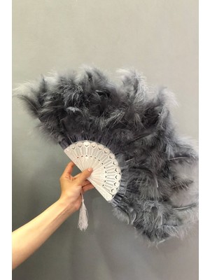 Gri Tüylü Gelin Kına Yelpazesi