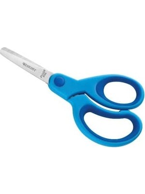 Acme Okul Makası 13 cm Mavi Renk 1 Adet Kesim İçin Uygun Küt Uç Tasarım