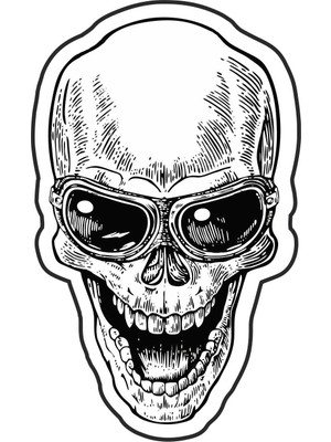 Sticker Atölyesi Kurukafa Sticker - 13080