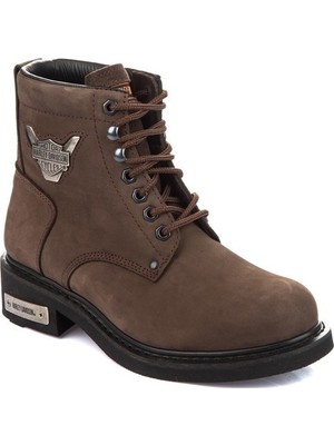 Harley Davidson Gibson Erkek Bot Dark Brown - Crazy Deri