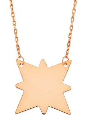 Altın Sepeti Rose Gümüş Simal Yıldızı Kolye G884KLR2