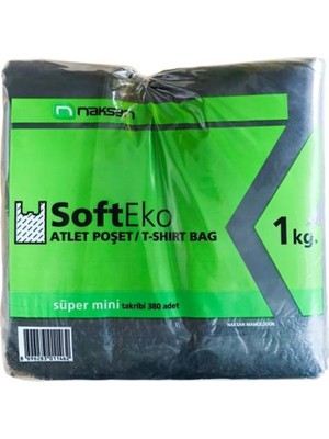Naksan Atlet Poşet Siyah Süper Mini - 1 kg